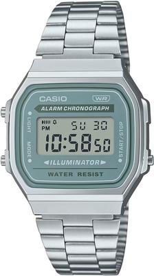 Digital Vintage Series and Silver with Overseas Model Watch, A168WA-3AY, Men's, Women's