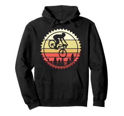 Retro Mountain Bike Cyclist Cycling Viking Bicycle MTB Hoodie