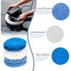 THINKWORK 10 Pcs Car Polishing Pad - 10 Inch Buffing Pad, Microfiber Wax Applicator Pad, Wool, Coral Fleece