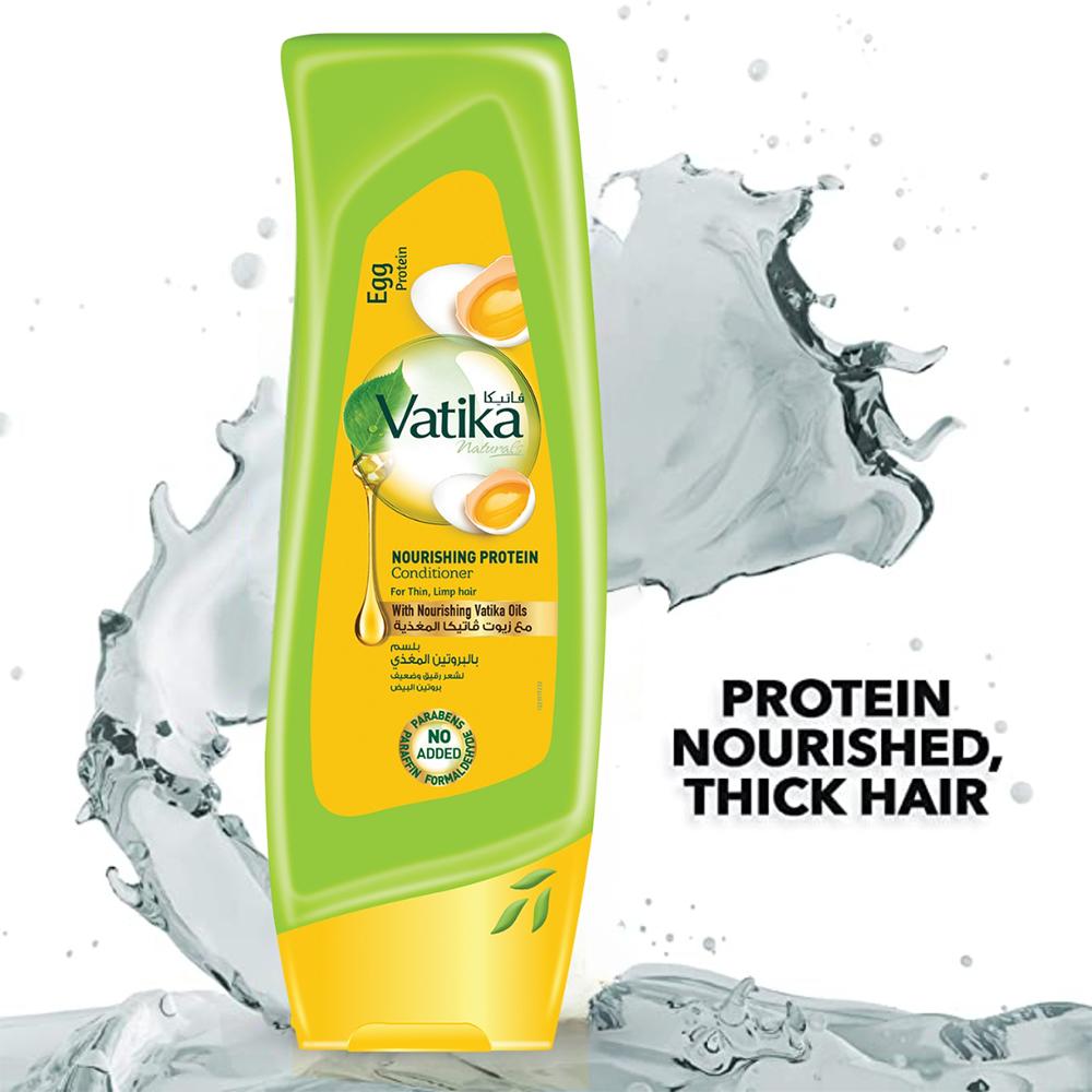 3 Size Hair Conditioner with Egg Proteins Vatika Dabur UAE, India | Daily Moisturizing Conditioner | For Strong, Healthy & Shiny Hair