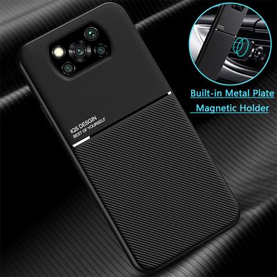 Για Θήκη Poco X3 Pro Δερμάτινη Μαγνητική Πλάκα Στήριξης Αυτοκινήτου Θήκη Τηλεφώνου για Xiaomi PocoX3 Poco X3 NFC Little X 3 Αντικραδασμική Πίσω Κάλυψη