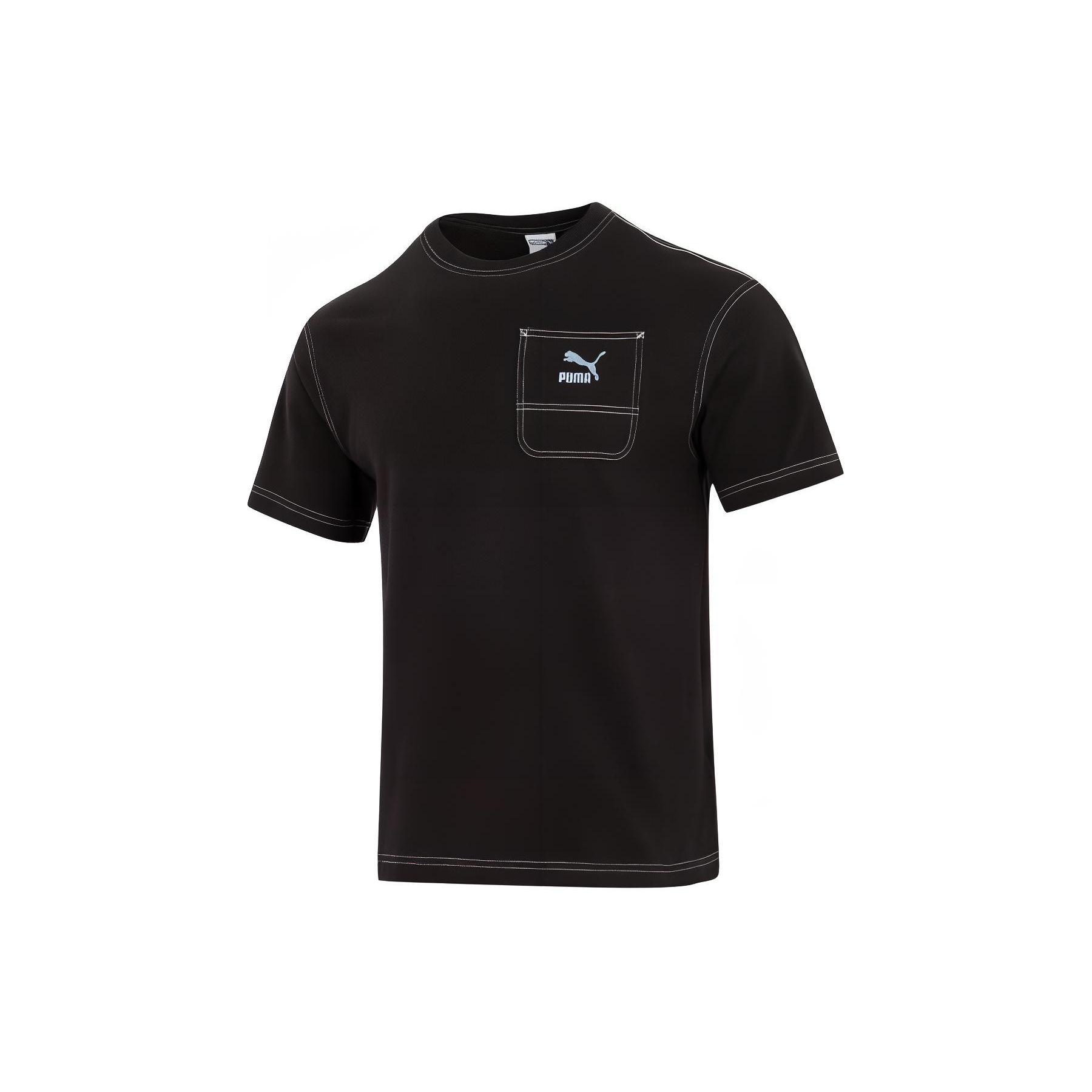 

New PUMA Drop Shoulder Sleeve T-Shirt Unisex Black 626858-01 M