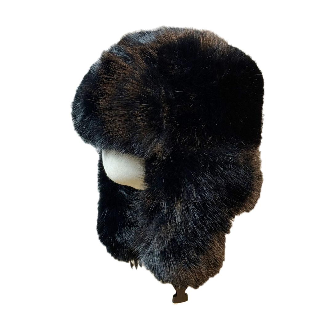 Northeastern Imitation Mink Lei Feng Hat Women's Outdoor Travel Plush Hat Men's Snow Mountain Windproof and Cold Ear Protection Hat Autumn and Winter