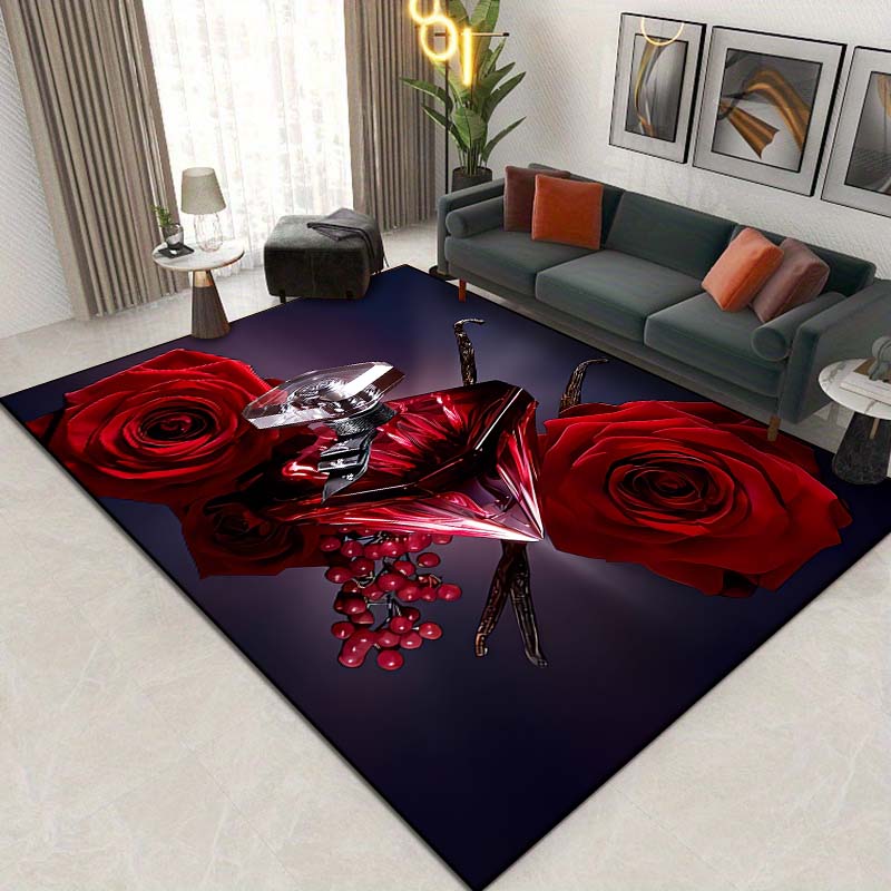 15 Sizes Perfume Bottle Pattern Rug Carpets for Bedroom Living Room Bathroom Mat Creative Door Mat Cloakroom Home Decor Outdoor
