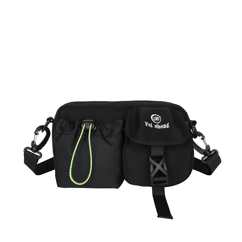 

Трендовая мужская и женская сумка кроссбоди из ткани Оксфорд с несколькими карманами на 2025 год - Универсальная, легкая и спортивная модель-мессенджер One Size чёрный