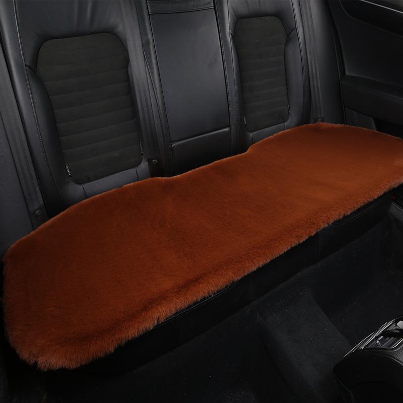 Rabbit Plush Winter Car Seat Cushion - Thick, Warm, No-Backrest, Universal Three-Piece Set