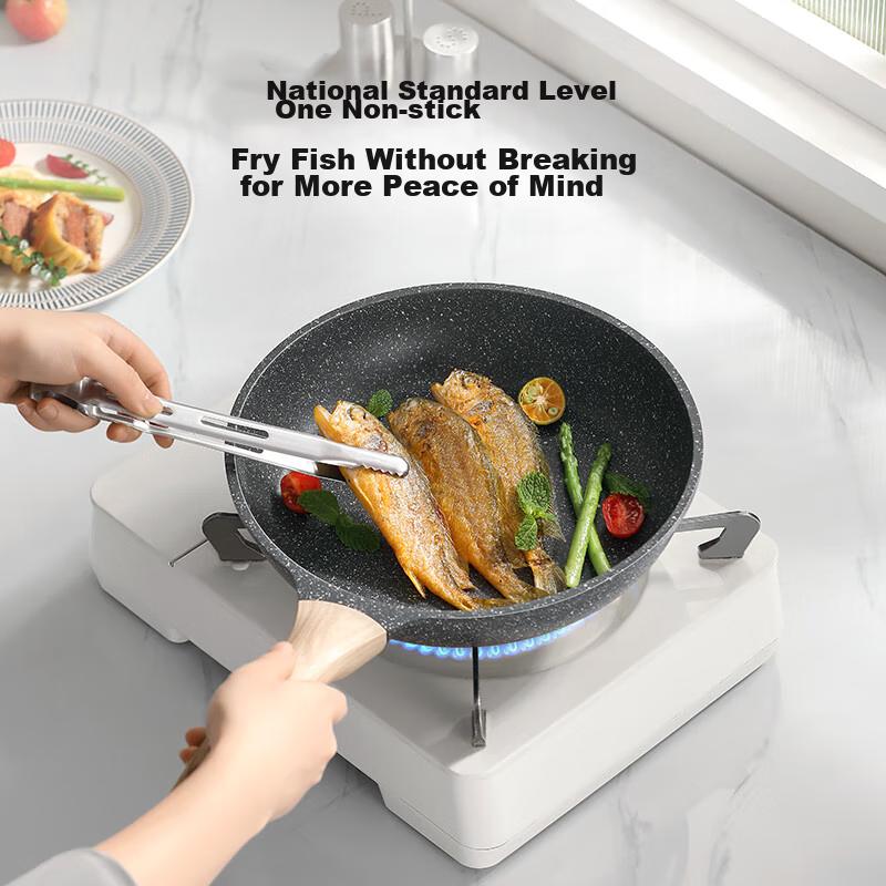 Jingdong Jingzao Flat-Bottom Pan, Egg Frying Pan, Steak Non-Stick Frying Pan, Low-Smoke Egg Burger Pan, Compatible with Induction Cooker, 26cm