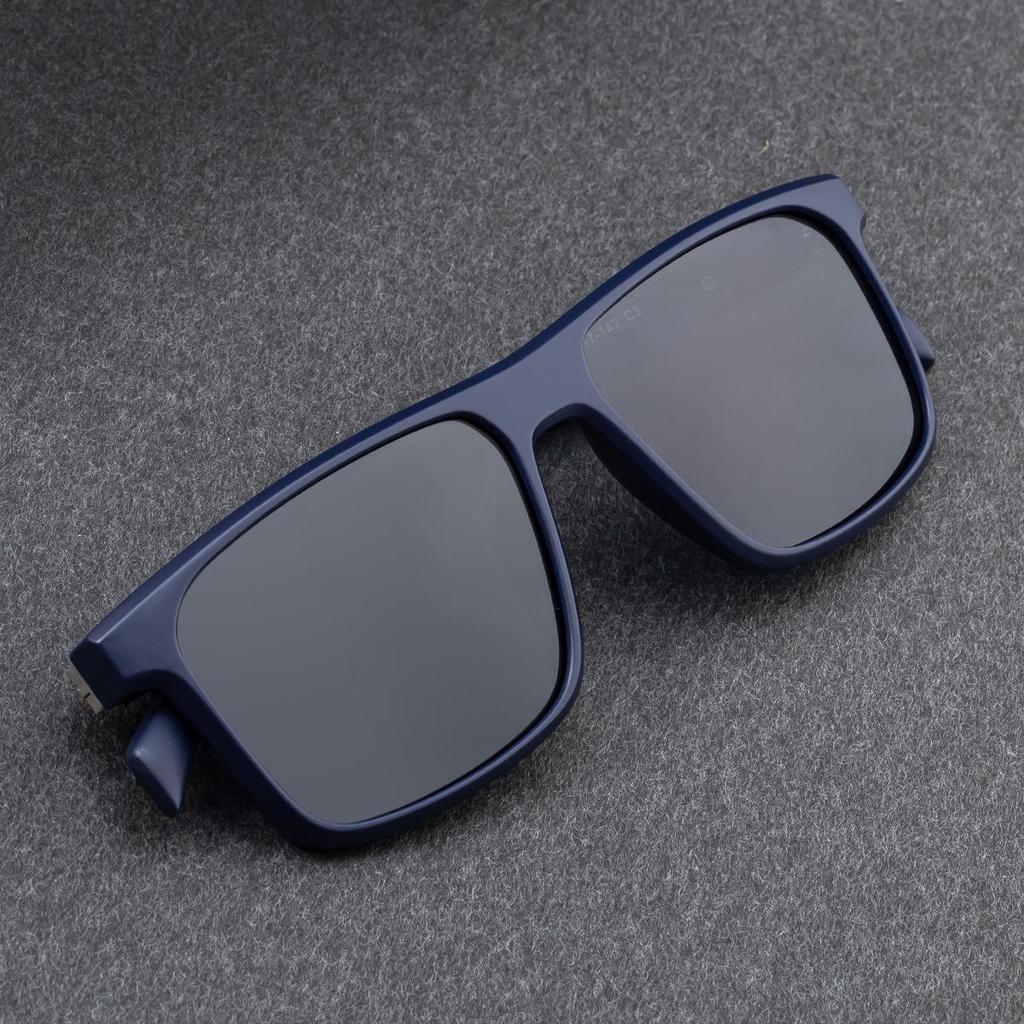 KAJILA Men's European 2025 Stylish Polarized Square Frame Sunglasses with Hinged Temples for UV Protection
