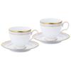 Noritake Cup Saucer 250cc Hampshire Gold Fine Porcelain & (Pair Set) (Coffee/Tea) (P91988/4335)