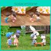 Charming Bench Couple Kissing Dolls Set For Exquisite Miniature Garden Decor