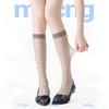 Polka Dot Black Calf Socks Women'S Ultra-Thin French Long Tube Jk Stockings Anti-Hook Horse Oil Elastic And Thin Skin Socks