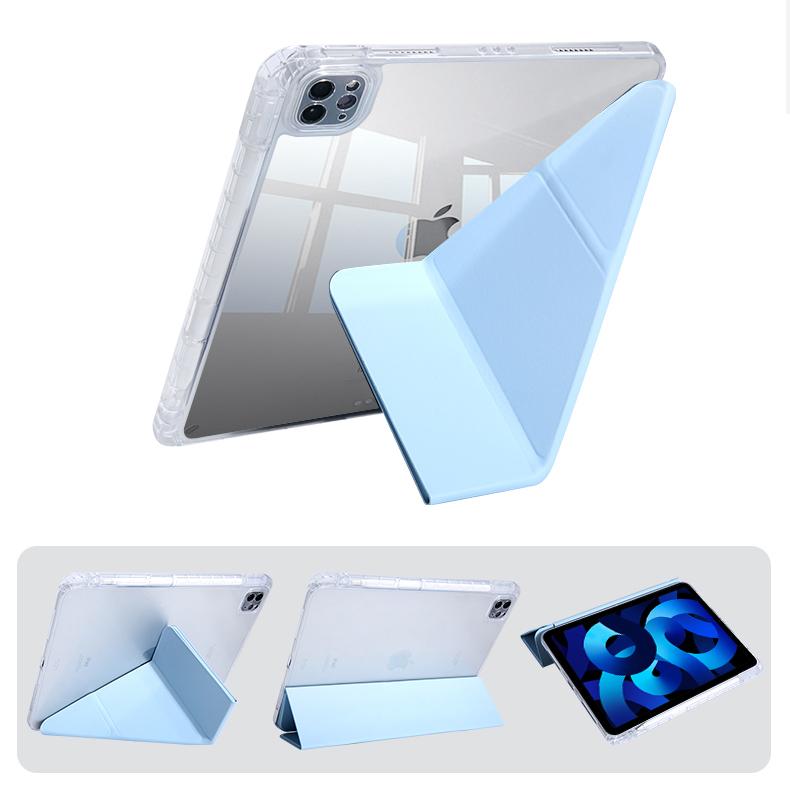 For iPad Air6 Air4/5 Pro 11 10.9 "11-inch case with pencil holder Clear case M2 A2898 A2588 A2316 A2324 A2325 A2072 A2228 A2377