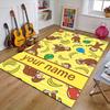 Custom Curious George Mat Personalized Name, Polyester Washable Indoor Entryway Rug, Gift for Christmas, Easter, Thanksgiving Day