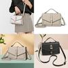Elegant Women's Small Square Bag Multi-layer Simple Handbag Lock Commuter Bag 2023 New Shoulder Crossbody Bag