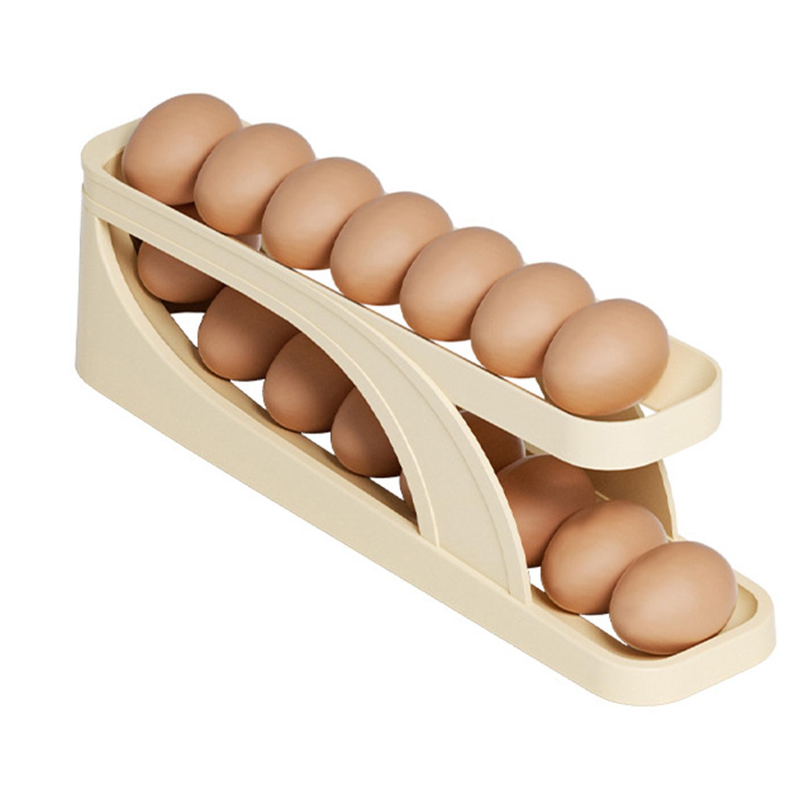 Fridge Egg Storage Box Automatic Rolling Eggs Holder Rack Ladder Style Refrigerator Eggs Dispenser Egg Organizer Holder 2390₽