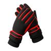 Winter Skiing Gloves for Men  Thickened with Fleece  Outdoor Cycling Windproof and Cold Proof  Touch Screen  Fashionable Five Finger Warm Gloves