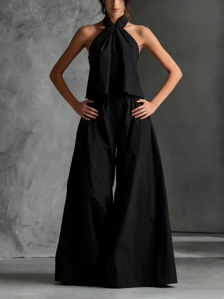 DM033 Cross-border Amazon Foreign Trade 2026 Summer New European and American Women's Clothing Loose Sleeveless Top + Wide-leg Pants