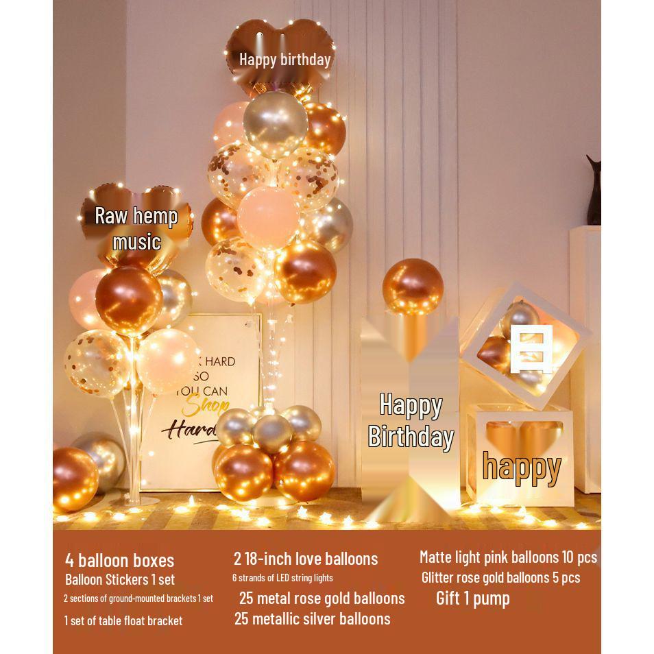 Luminous Happy Birthday Balloons for Adult & Baby Parties - Boys & Girls First Birthday Decoration