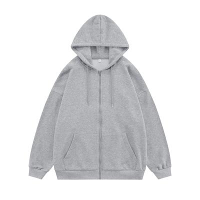 High-quality Light Board Hanchao Autumn Sweater Men's and Women's Zipper Cardigan Polyester Solid-color Hooded Sweater