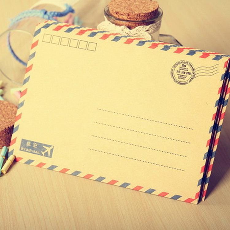 Set di Carta da Lettera Busta Stile Aviazione Retrò Coreano: Buste per Cartoline Lunghe e Carine per Spedire