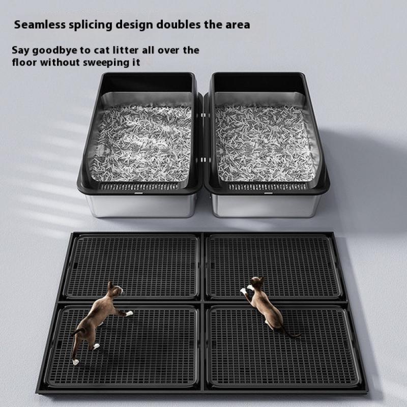 Spliceable Double Layer Pet Cat Litter Mat Waterproof Mats Pet Litter Box Mat Clean Pad Products Pet Clean Supplies Accessories
