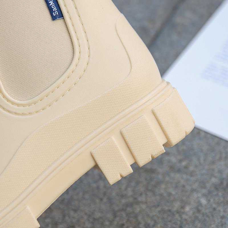 Women's Mid-Calf Chelsea Rain Boots - Waterproof, Non-Slip, Fashionable Rubber Shoes