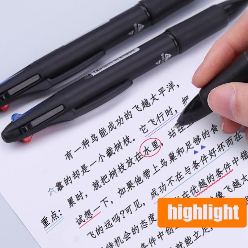 12Pcs Multicolor Ballpoint Pen 4-Color-in-1 Ballpoint Pen Retractable Multicolor Pen for Student Exams, Noting, Drawing