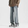 Retro Washing Jeans Boys Spring and Autumn Loose Straight Pants High Street Wide-leg Casual Trousers