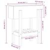 VidaXL Jardinière gris 62x30x69 cm bois massif de pin 825235