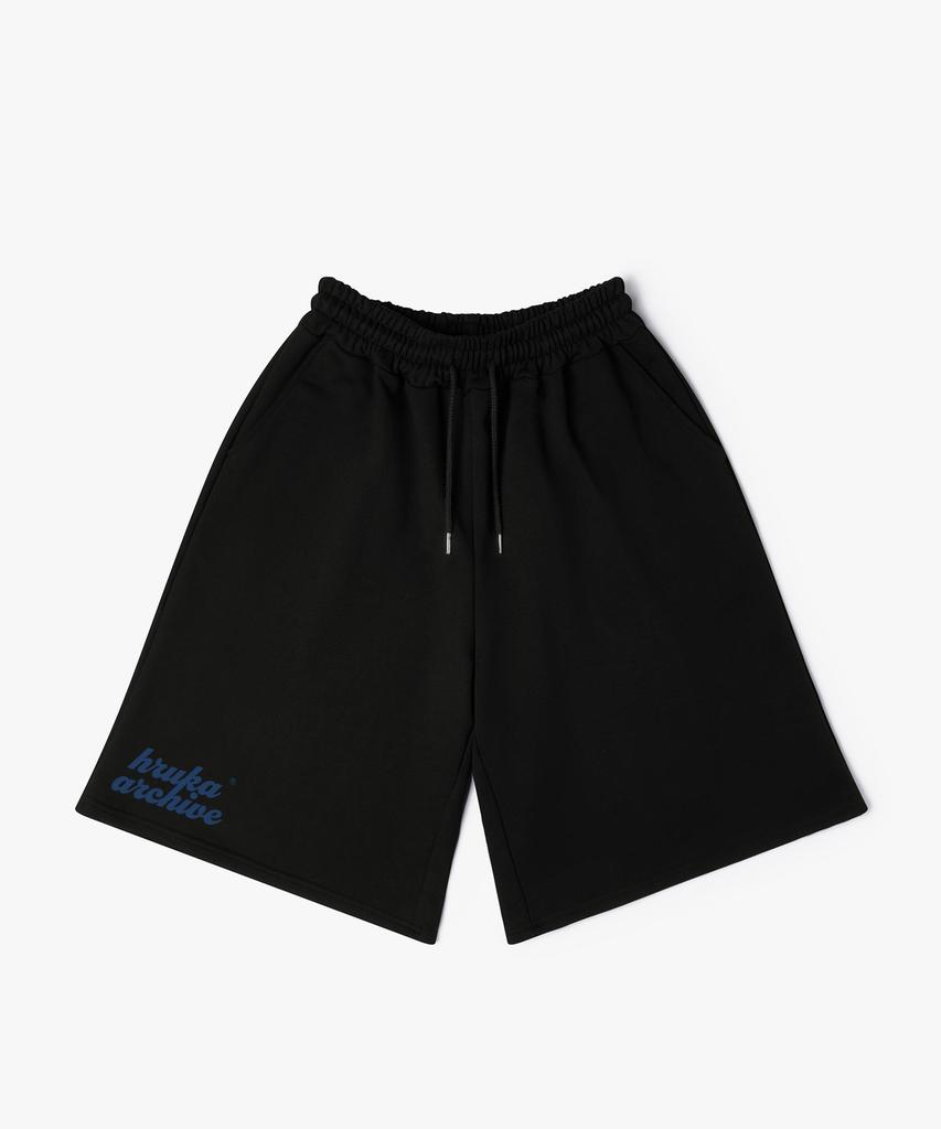 Hilukaakaibeu Overlap Navy Logo Bermuda Pants