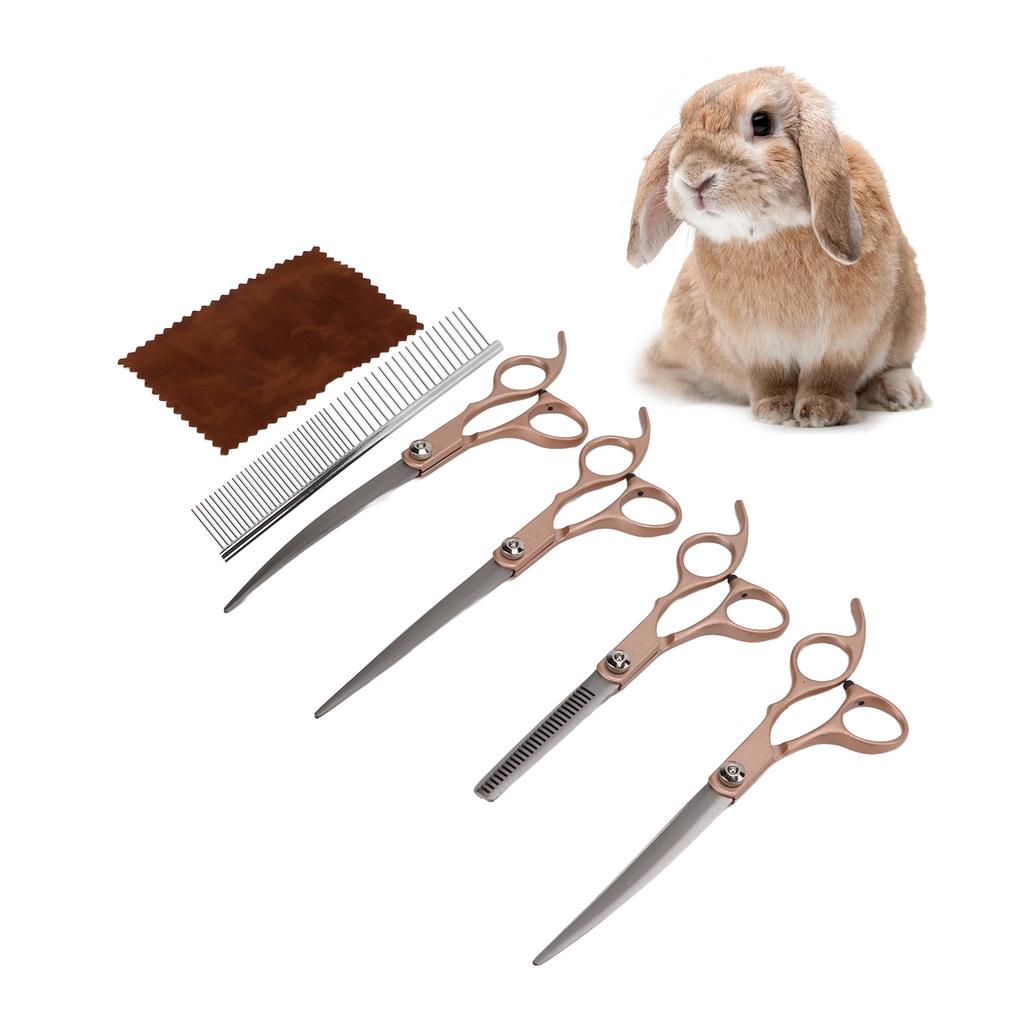 Conjunto de Tesouras para Tosquia de Animais de Estimação 7 Polegadas Tesouras Divididas com Pintura Colorida Conjunto de Tesouras para Aparar Pelo