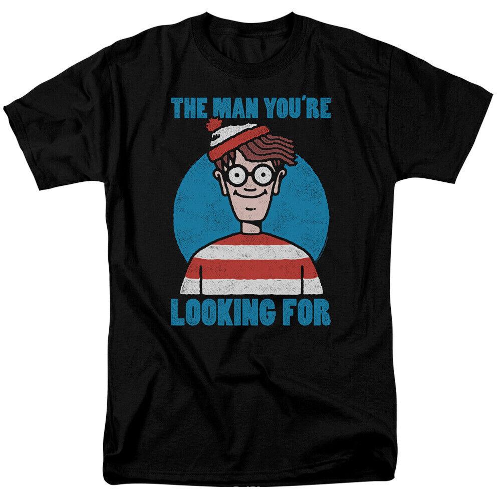 

26 Where s Waldo Looking For Me T Shirt Mens Licensed Cartoon Merchandise Black Unisex T-Shirt M