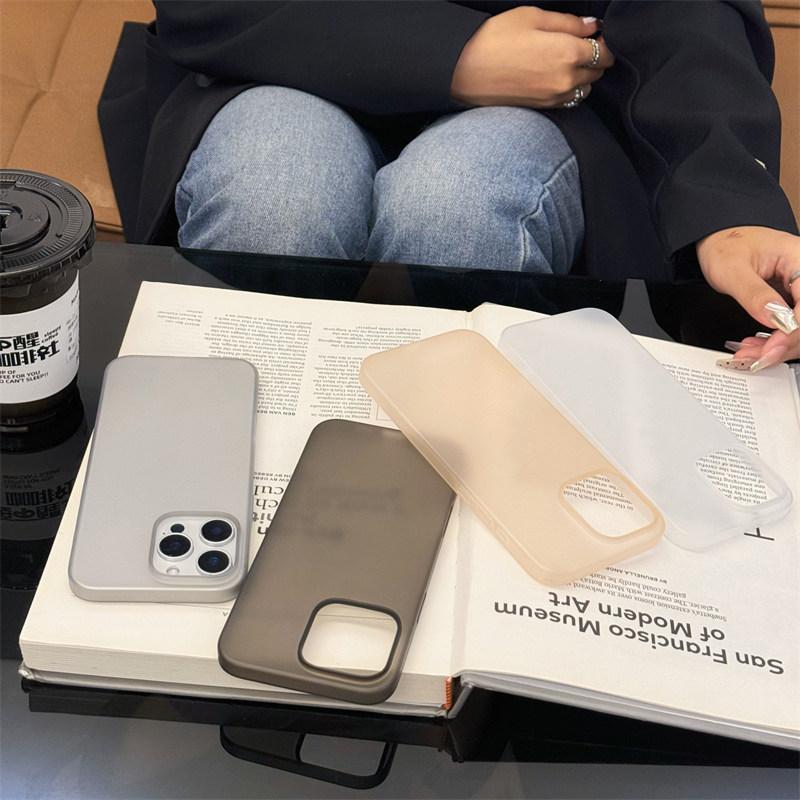 Ultra Thin Matte Hard PC Translucent Clear Phone Case For iPhone 16 15 14 13 Pro Max  Shockproof Slim Skin Back Cover