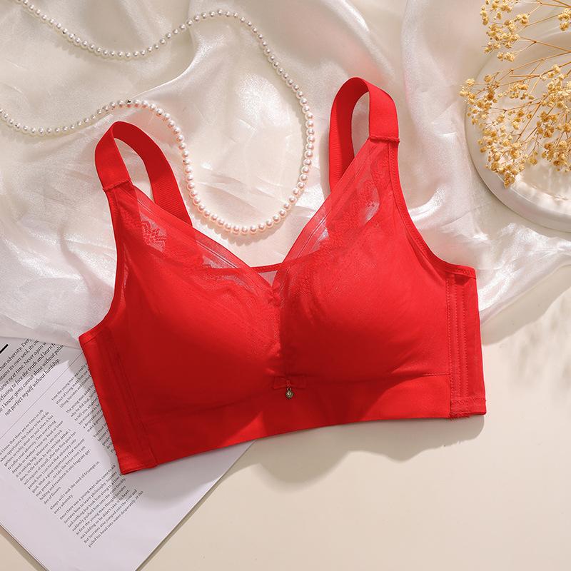 Anti-light Big Breasts Show Small Thin Underwear Women's No Steel Ring Adjustment Type, Close the Breasts, Gather the Sexy Cover and Support the Bra.