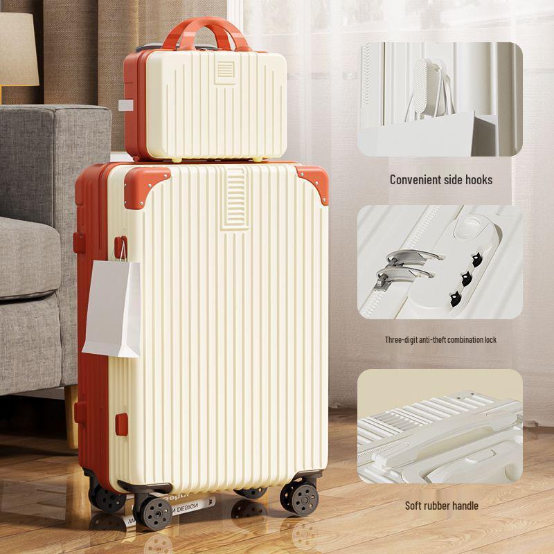 Large Capacity Retro Korean Style Travel Suitcase with Durable Universal Wheels - 2025 Edition