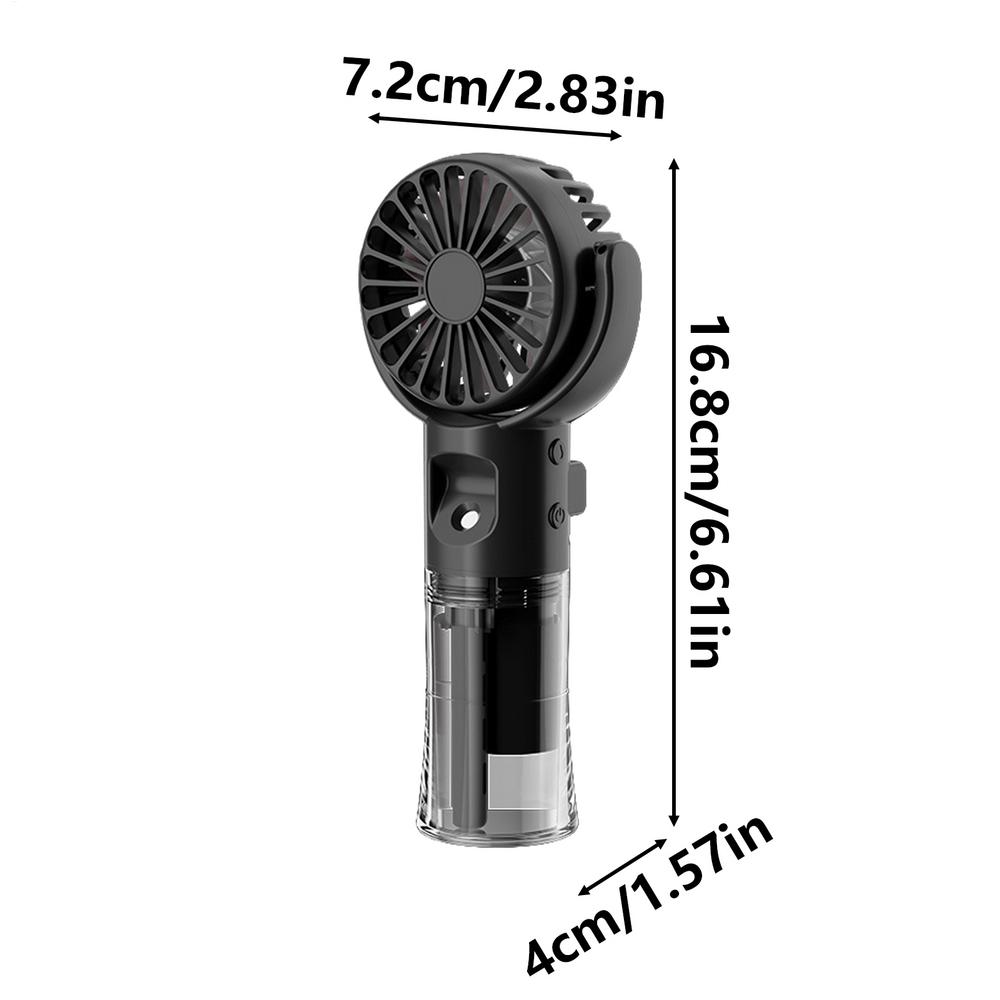 

Handheld Misting Fan Rechargeable Battery Operated Portable 4 Speeds 360 Degree Swiveling Personal Fan for Travel