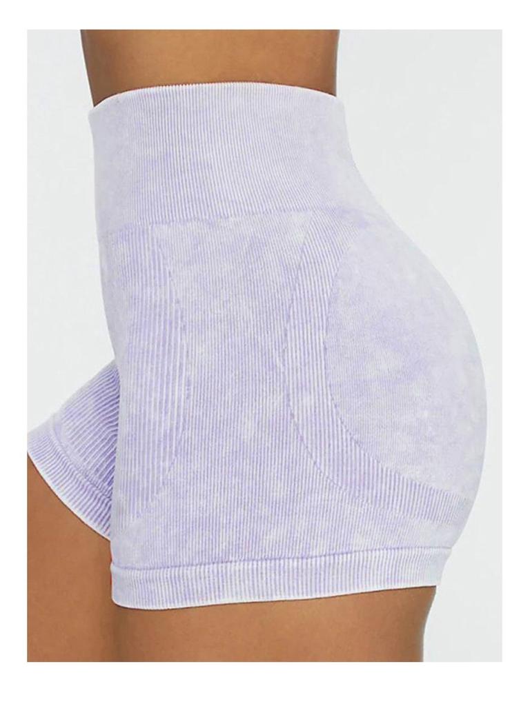 High Waist Elastic Yoga Shorts - Butt-Lifting, Sanded, Solid Color, Summer Activewear