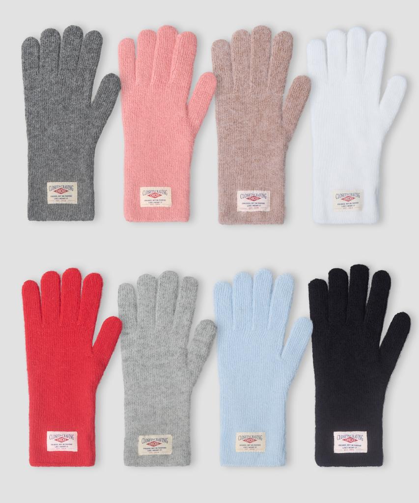 CHICKS Mohair Blur Fingerhole Gloves (8 Colors)