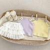 Baby Girl Summer Thin Camisole Set With Ruffled Cake Skirt Pants Princess Two Piece Outfit For 0-3 Years Old