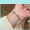 Minimalist Square Zircon Buckle Bracelet For Women With Elegant Geometric Design
