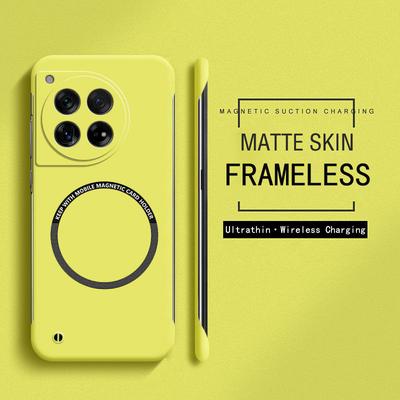 Frameless Magnetic Slim Case For Magsafe Oneplus 13 12 12R 11 11R 10 10T 9RT 9 Pro Wireless Charging Hard PC Matte Back Cover