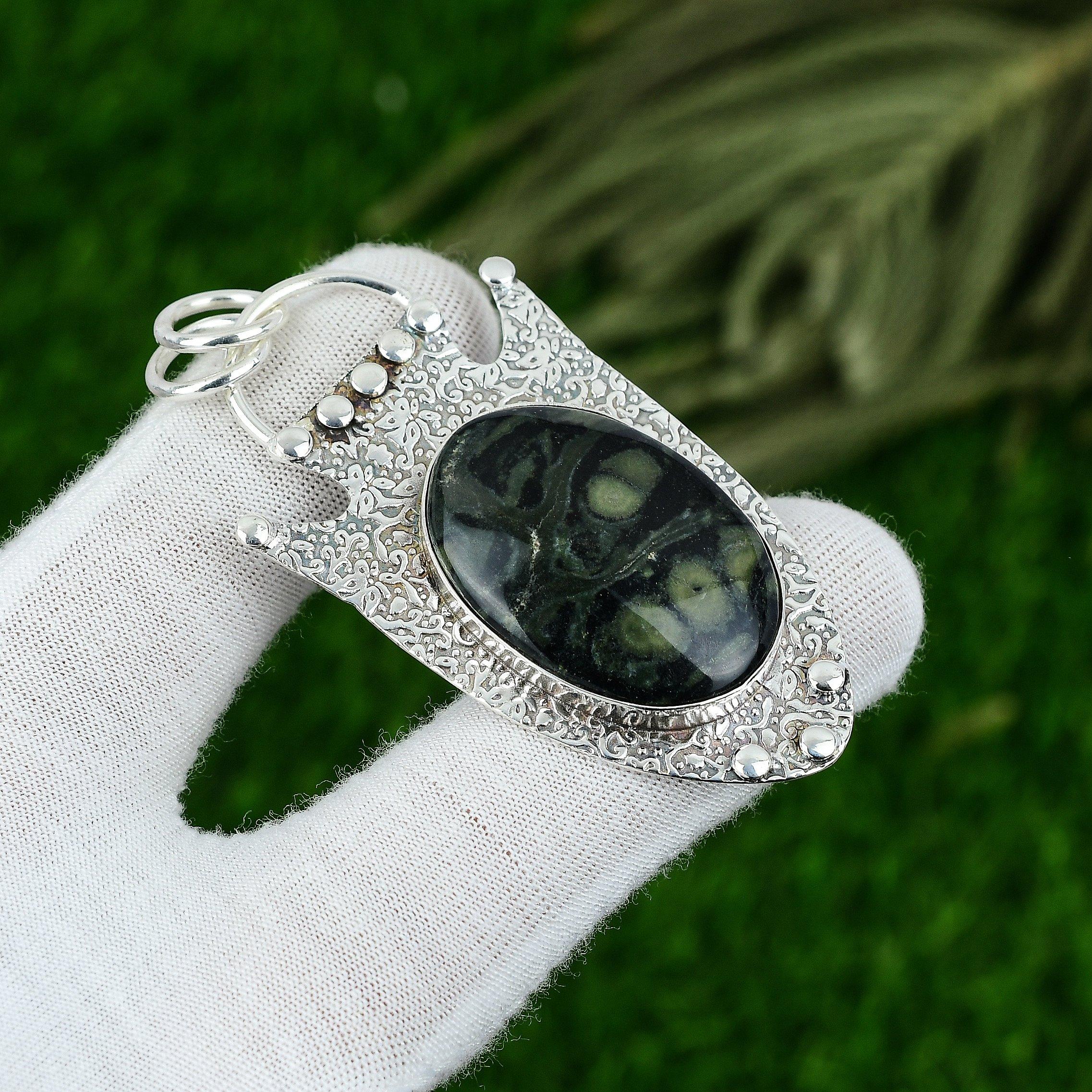 

Mothers day Sale 925 Sterling Silver Natural Kambaba Jasper Wife Pendant Jewelry