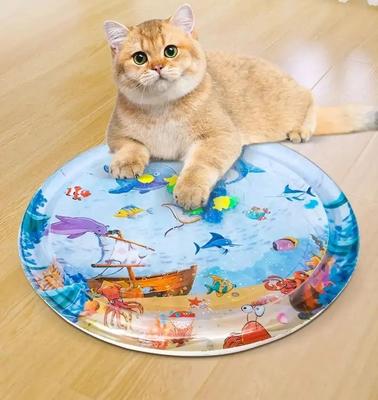 Tapis de jeu pour chat avec capteur d'eau épais, tapis de jeu pour animaux de compagnie, tapis de refroidissement à détection d'eau, jouet interactif avec capteur d'eau pour animaux de compagnie