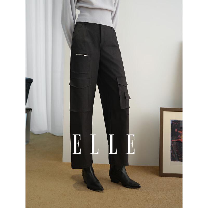 ELLE Women s Black Cargo Banana Pants S