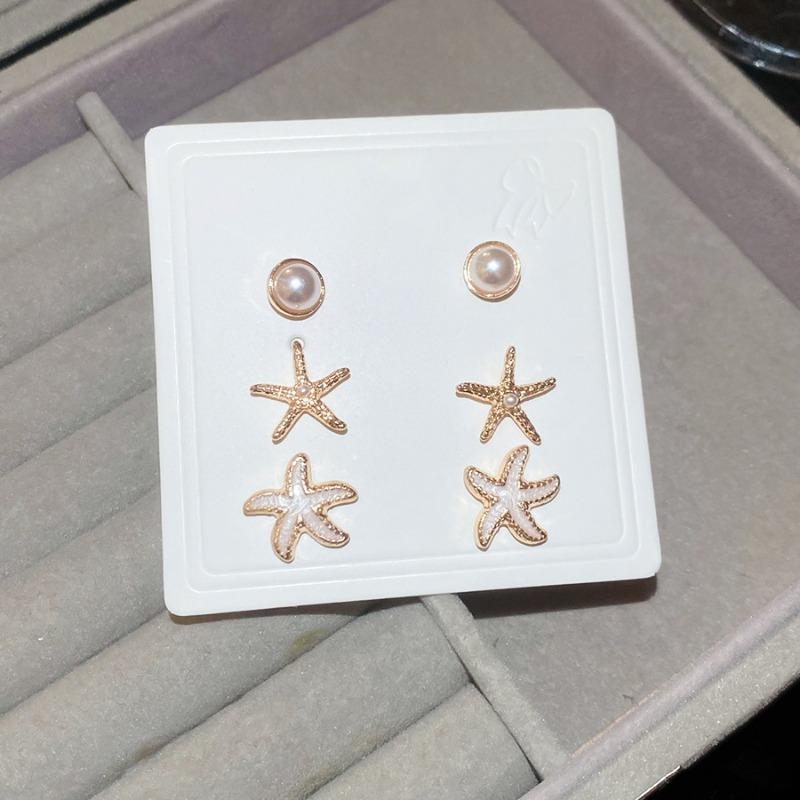 French Silver Needle Diamond Pearl Pendant Earrings Light Luxury Delicate Personality Earrings Design Sense Niche Earrings Women