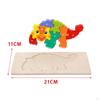 Children's Wooden Puzzle Dino Colors 3D Cognition Interactive Animals Montessori Toys for Children