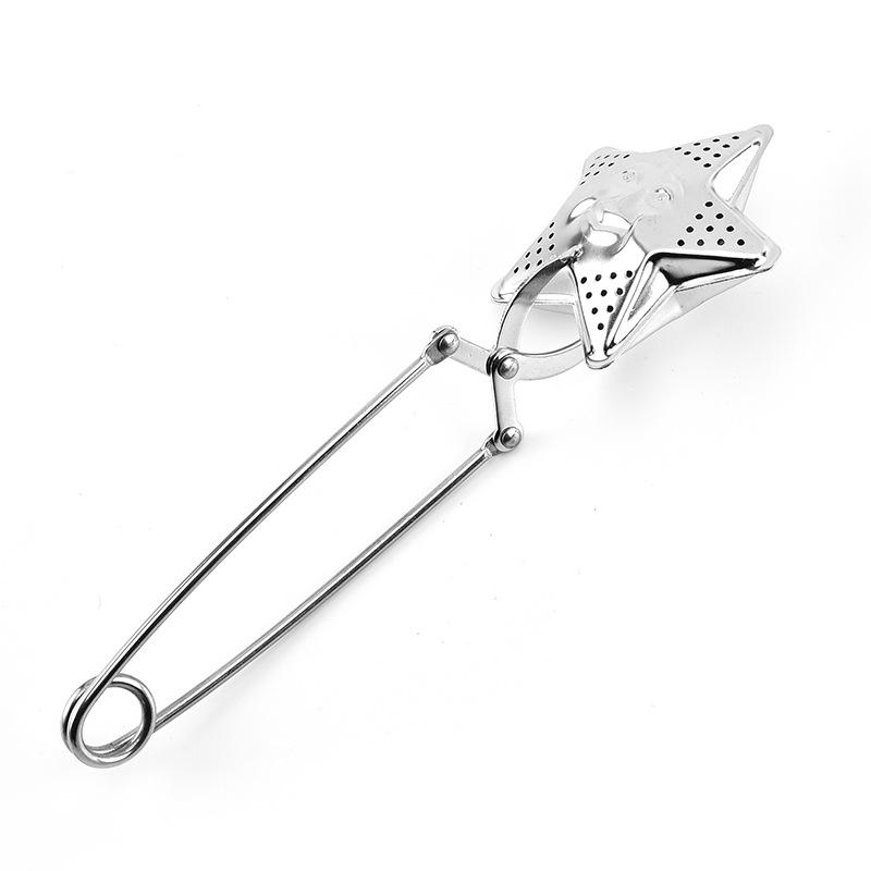 Stainless Steel Tennis Clip Ball Tea Infuser Tea Strainer Herbal Spice Cooking Filter