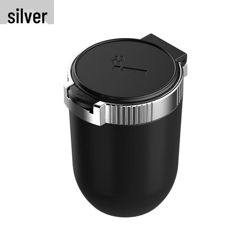 LED Portable Car Ashtray with Lid - Multifunctional & Personalized Design
