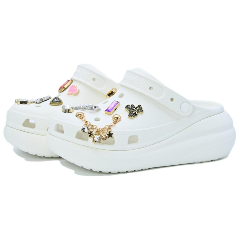 Crocs Crush Clog EVA Exquisite and Versatile Hole Shoes Unisex White