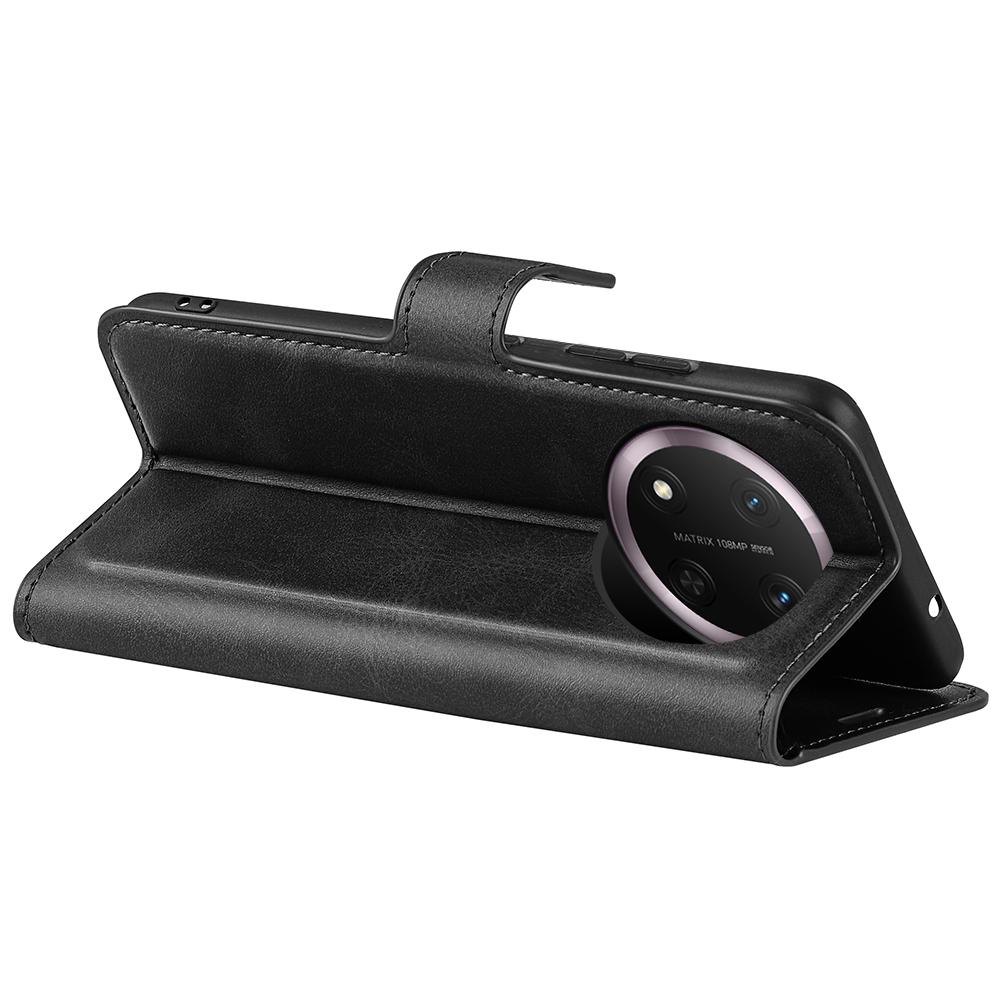 For Honor Magic7 Lite 5G/X9c 5G/X60 Pro 5G Stand Case Anti-Scratch Calf Texture Leather Phone Cover